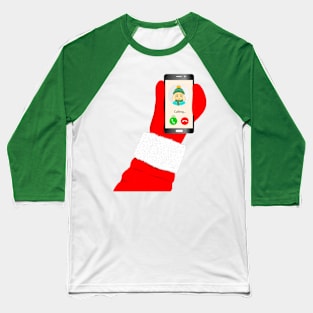 Incoming call to Santa Baseball T-Shirt